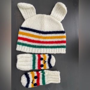 Hudson’s Bay Bunny Hat and Mitts